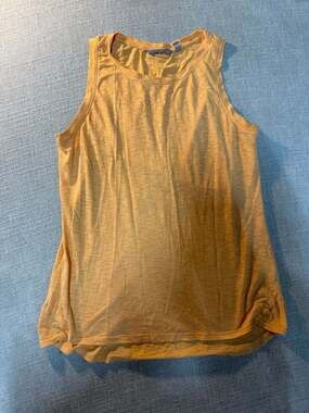 Athleta Mustard Yellow Sleeveless Crewneck Performance Tank Top